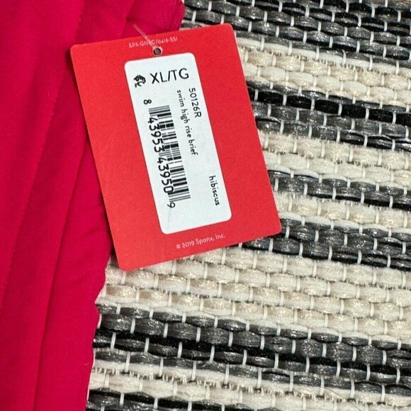 Spanx Women's Swim High Rise Brief Adjustable Hibiscus Pink XL - Picture 5 of 8